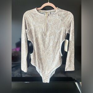 Ocean Pacific floral swimwear for women size L color tan